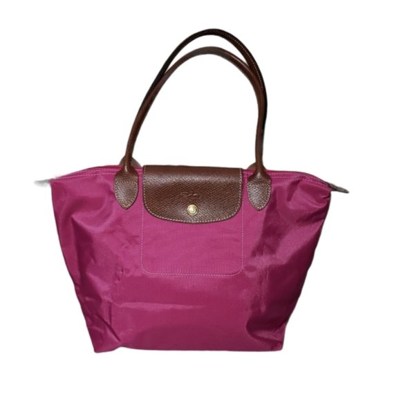 Longchamp Handbags - LONGCHAMP fuschia small Le Pliage shopping toteLON